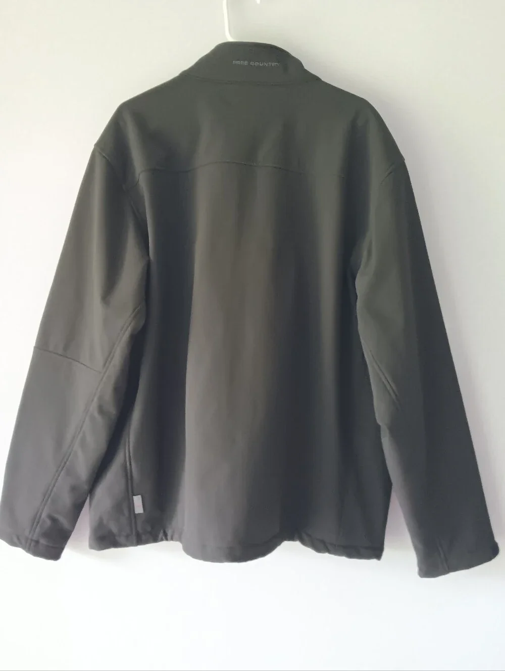 Free Country Jacket Zip-Front Mock-Neck Lined Pockets Black XX Large